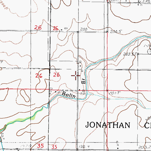 Topographic Map of Business Knoll School (historical), IL