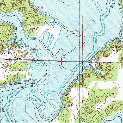 Topographic Map of Findlay Bridge, IL