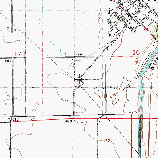 Topographic Map of New Canton Station (historical), IL