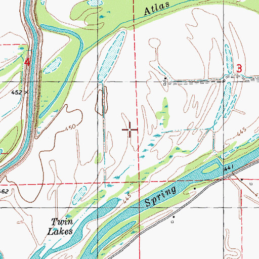 Topographic Map of Spring Lake Island, IL