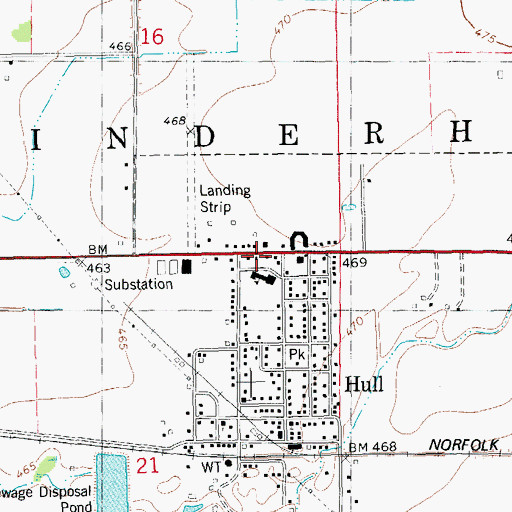 Topographic Map of West Pike Elementary School, IL