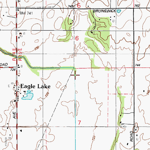 Topographic Map of Eagle Lake (historical), IL