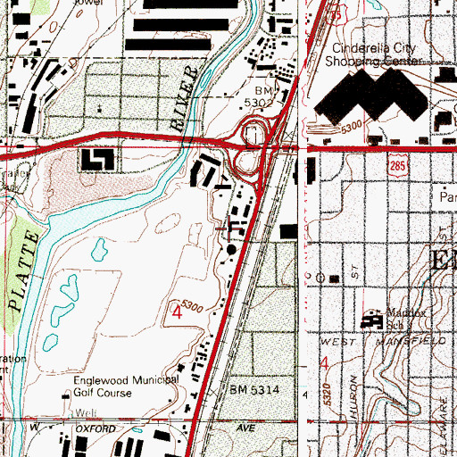 Topographic Map of Petersburg School (historical), CO