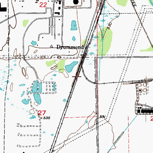 Topographic Map of Gravel Bank Station (historical), IL