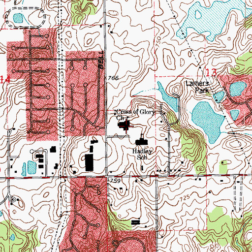 Topographic Map of Homer Junior High School, IL