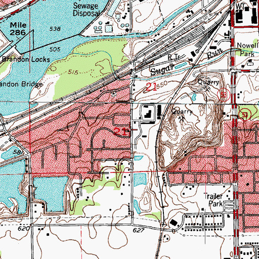 Topographic Map of Mount Zion Baptist Church, IL