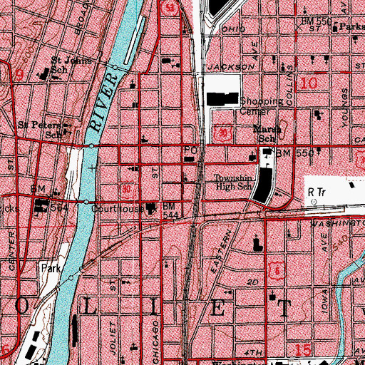 Topographic Map of Church of Saint Anthony, IL