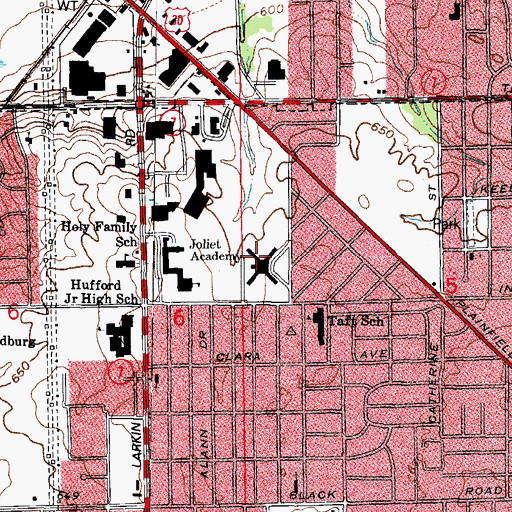 Topographic Map of Guardian Angel Home for the Aged, IL