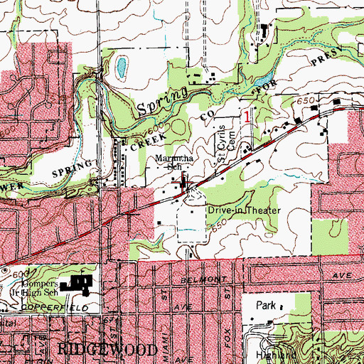 Topographic Map of Maranatha Baptist Church, IL