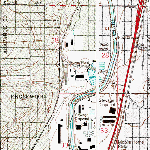 Topographic Map of Arapahoe Generating Station, CO