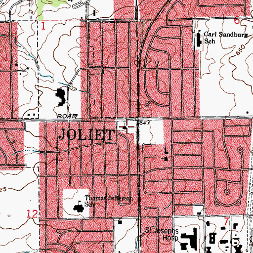 Topographic Map of Bethel Baptist Church, IL