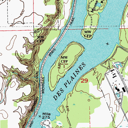 Topographic Map of Conroy Island, IL