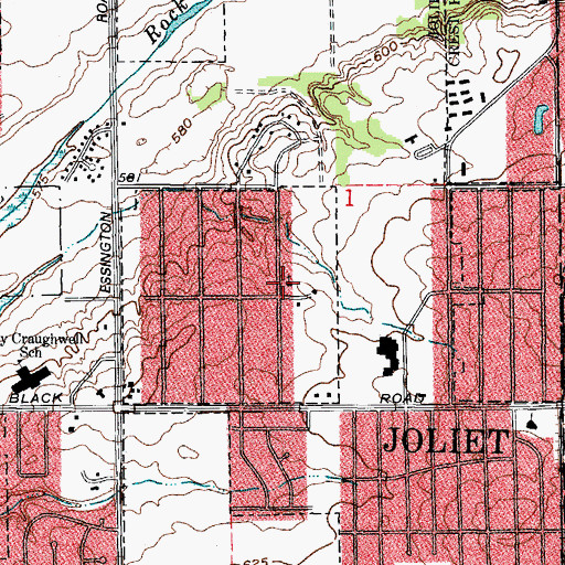 Topographic Map of Saint Nicholas Orthodox Church in America, IL