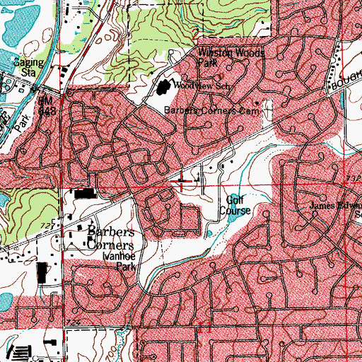 Topographic Map of Seventh Day Adventist Church, IL