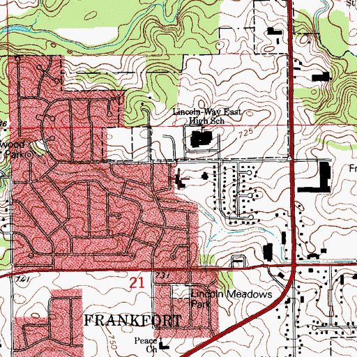 Topographic Map of Chelsea Elementary School, IL