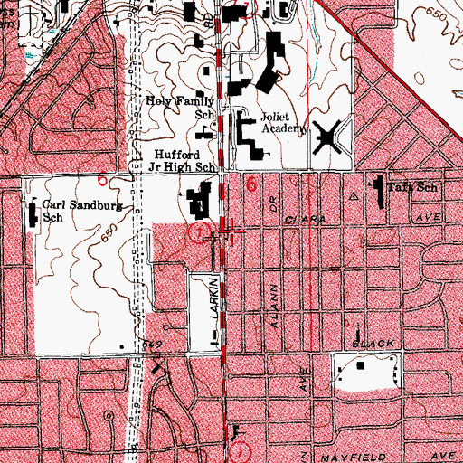 Topographic Map of Westminster Presbyterian Church, IL