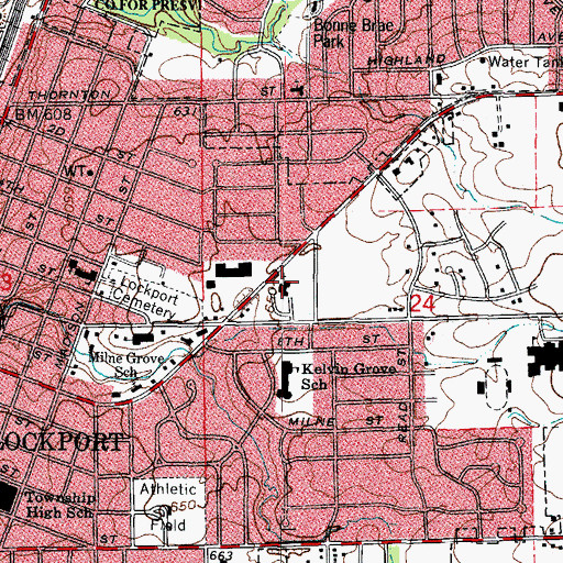 Topographic Map of Shepherd of the Hill Lutheran Church, IL