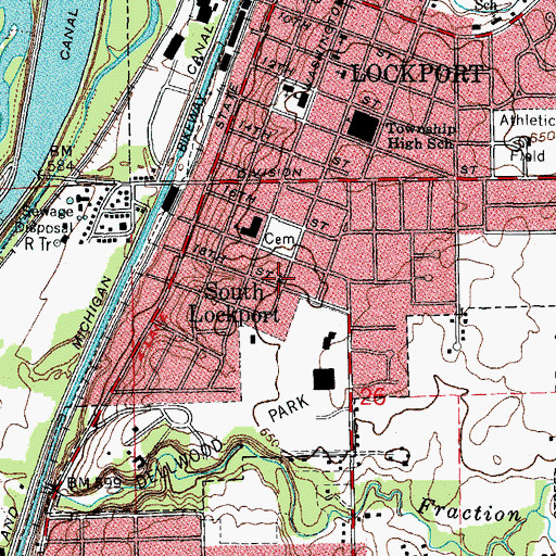 Topographic Map of Covenant Community Church, IL