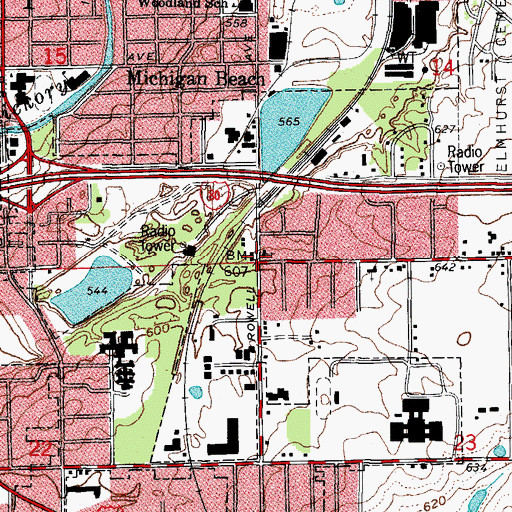 Topographic Map of Kingdom Hall Jehovahs Witnesses, IL