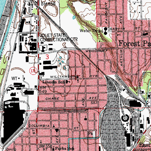 Topographic Map of Saint Marys Assumption Byzantine Catholic Church, IL