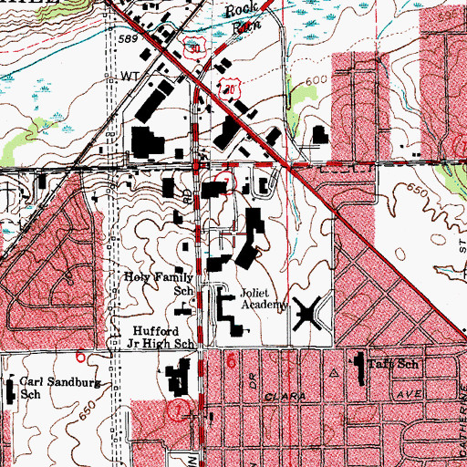 Topographic Map of North Ridge Plaza Shopping Center, IL