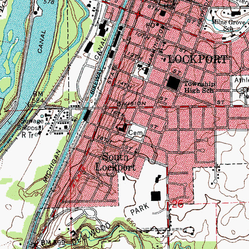 Topographic Map of Taft Grade School, IL