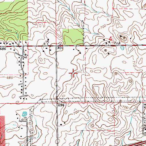 Topographic Map of Silver Cross Hospital, IL
