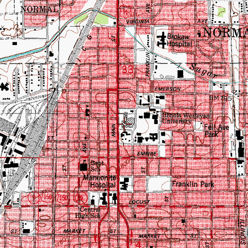 Topographic Map of Arnold Cabana, IL