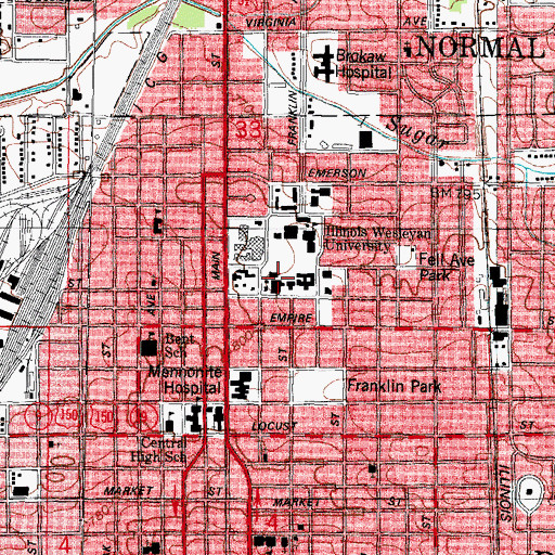 Topographic Map of Bible Garden, IL