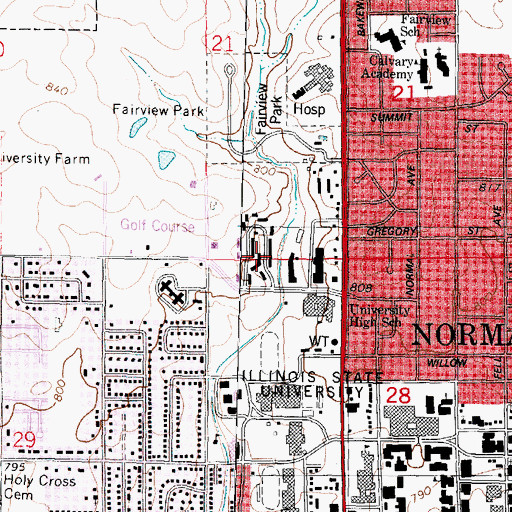 Topographic Map of Cardinal Court, IL