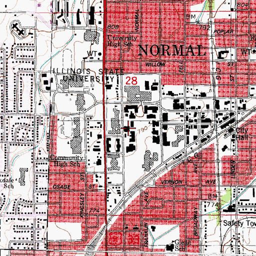 Topographic Map of DeGarmo Hall, IL
