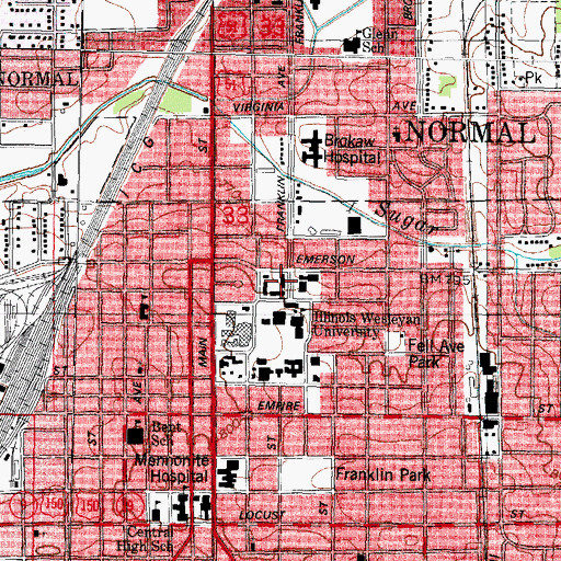 Topographic Map of Dolan Hall, IL