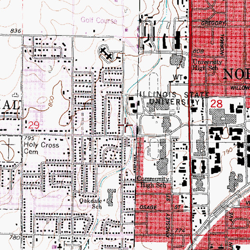 Topographic Map of Eyestone School Museum, IL