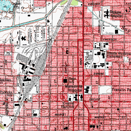 Topographic Map of Faith Fellowship Church, IL
