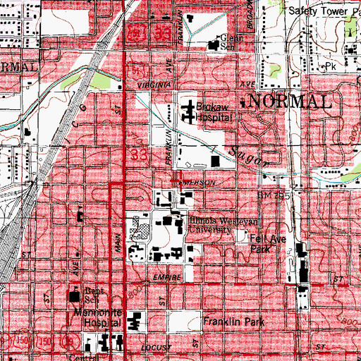 Topographic Map of Fort Natatorium, IL