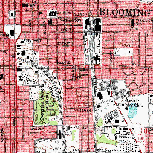 Topographic Map of Grace United Methodist Church, IL