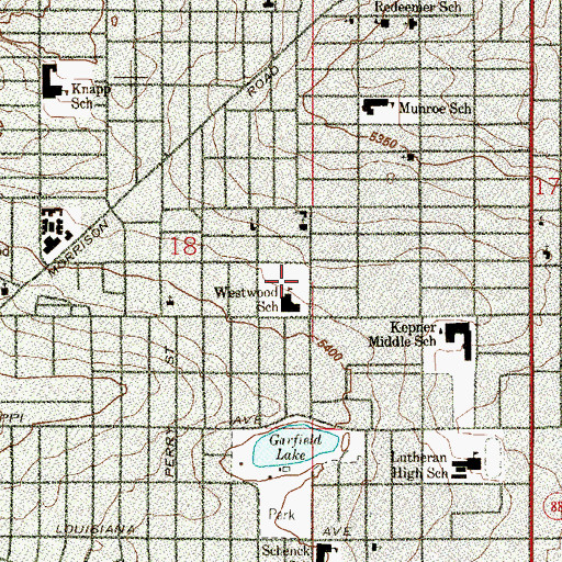 Topographic Map of Richard Castro Elementary School, CO