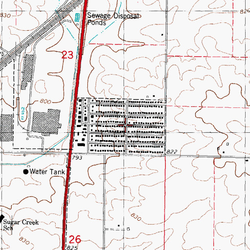 Topographic Map of Greenbriar, IL