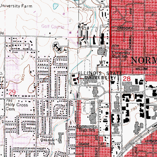 Topographic Map of Haynie Hall, IL