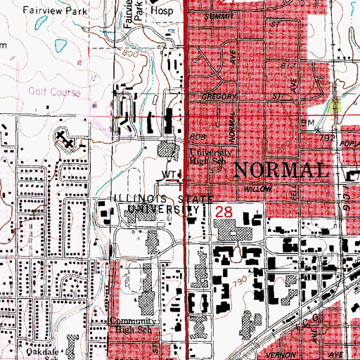 Topographic Map of Hudelson Farm Museum, IL