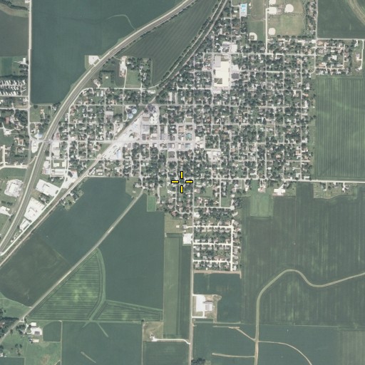 Aerial/Satellite Image of Lexington Public Library, IL