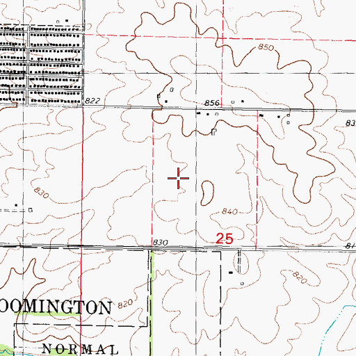 Topographic Map of North Pointe, IL