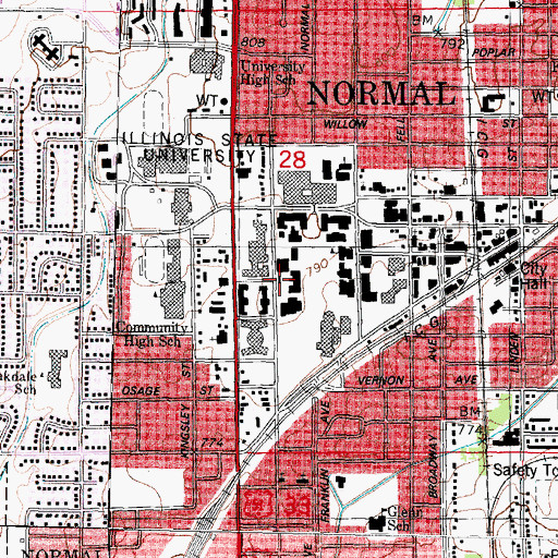Topographic Map of Rambo House, IL