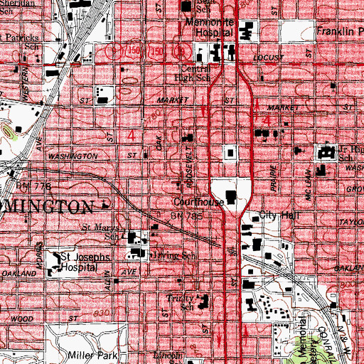 Topographic Map of Rock of Praise Church, IL