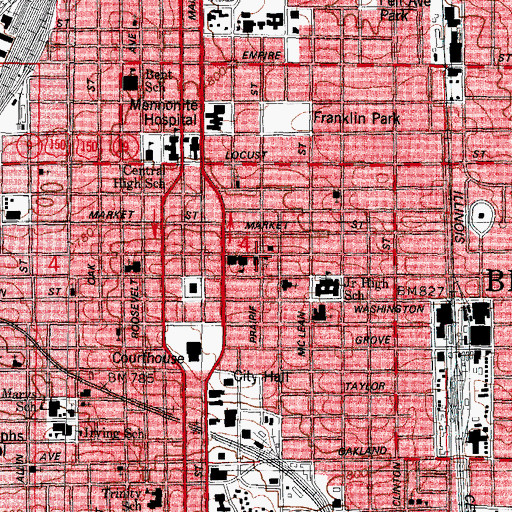 Topographic Map of Seventh Adventist Church, IL