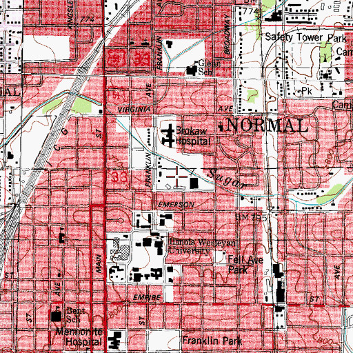 Topographic Map of Wilder Field, IL