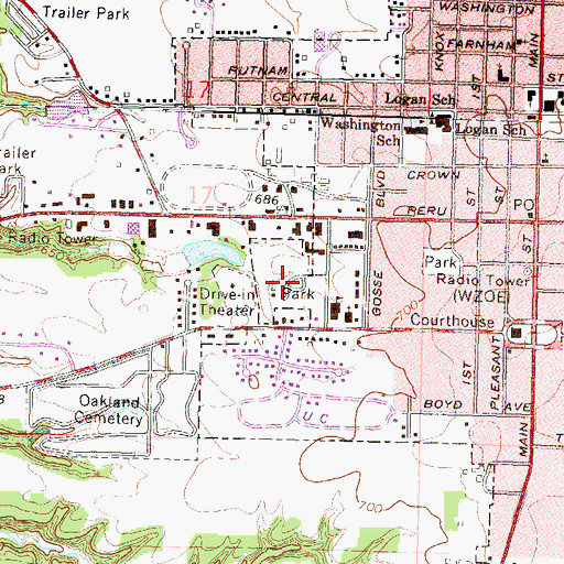 Topographic Map of Alexander Park, IL