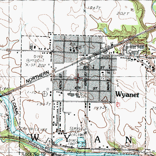 Topographic Map of Congregational Bible Church, IL