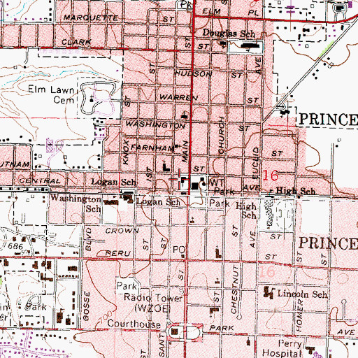Topographic Map of Evangelical Covenant Church, IL