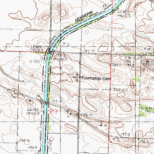 Topographic Map of Gold Township Cemetery, IL